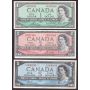 1954 Canada banknote set 7-notes $1 $2 $5 $10 $20 $50 & $100 all nice EF+