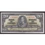 1937 Canada $20 banknote Coyne Towers J/E7907933 VF