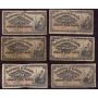 7x Canada 1900 25 cents banknotes Bolville DC-15b AG/G 