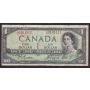 1954 Canada $1 devils face banknote Beattie Coyne T/A0191111 Circulated