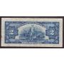 1935 Canada $2 banknote A2544052 Osborne Towers  F/VF small margin stain