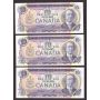 6x 1971 Canada $10 consecutive banknotes Choice UNC63 EPQ