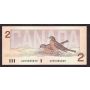 1986 Canada $2 banknote Crow Bouey AUH4454020 Choice UNC+
