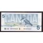 1986 Canada $5 banknote Crow Bouey ENC5098563 UNC
