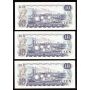 3x 1971 Canada $10 consecutive notes Lawson Bouey EEM3484981-83 CH UNC