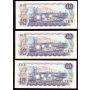 3x 1971 Canada $10 consecutive notes Lawson Bouey EDW8626246-48 CH UNC