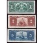 1937 Canada banknote set $1 $2 $5 $10 & $20  5-notes VF+