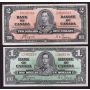 1937 Canada 5-banknote set Gordon & Coyne Towers $1 $2 $5 $10 & $20 VF+