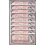 9x 1954 Canada $2 banknotes 9-notes Choice Uncirculated or better