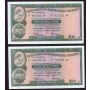 1965 Hong Kong HSBC $10 consecutive 925115-24JV 10-banknotes CH UNC EPQ