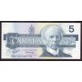 1986 Canada $5 banknote Knight Theissen ANP 9391989 Choice UNC