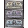 1937 Canada 5-banknote set Gordon & Coyne Towers $1 $2 $5 $10 & $20 all nice