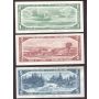 1954 Canada banknote set 7-notes $1 $2 $5 $10 $20 $50 & $100 all VF or better