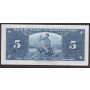 1937 Bank of Canada $5 banknote EF40 EPQ