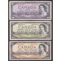 1954 Canada banknote set 7-notes $1 $2 $5 $10 $20 $50 & $100 all VF or better