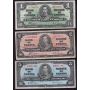 1937 Canada banknote set $1 $2 $5 $10 $20 $50  6-notes circulated
