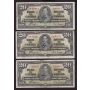1937 Canada Twenty $20 Dollar banknotes 10-notes 