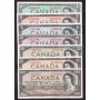 1954 Canada bank note set $1 $2 $5 $10 $20 $50 $100 7-notes EF or better