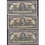 1937 Canada Twenty $20 Dollar banknotes 10-notes 