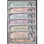 1954 Bank of Canada $1 $2 $5 $10 $20 $50 VF25 & VF30