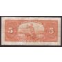 1935 Bank of Canada $5 dollar banknote VF20 or better 