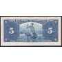 1937 Canada $5 note Osborne Towers A/C1429386 Choice VF+