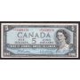 1954 Canada $5 replacement banknote BC39bA *W/S0308179 VF ink