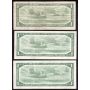 10x 1954 Canada $1 replacement banknotes *A/A *X/F & 8x*B/M  all circulated