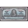1937 Canada $5 banknote Gordon Towers O/C9821093 F/VF