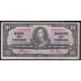 1937 Canada $10 banknote Coyne Towers D/T2000010  F