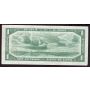 1954 Canada $1 devils face banknote Coyne Towers E/A4739281 EF/AU EPQ
