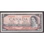 1954 Canada $2 banknote Beattie Coyne O/B0066666 BC-38a VF+