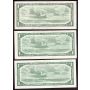 10x 1954 Canada $1 replacement banknotes *AA *CF *BM *CF 10-notes F to EF