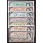 1954 Canada bank note set $1 $2 $5 $10 $20 $50 $100 7-notes VF or better