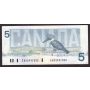 1986 Canada $5 banknote Crow Bouey Blue BPN ENX2997035 AU