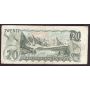 1969 Canada $20 banknote ERROR horizontal miscut part next note both sides F+