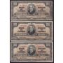 10x 1937 Canada $100 banknotes all 10-notes in FINE condition or better