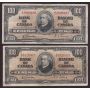 10x 1937 Canada $100 banknotes all 10-notes in FINE condition or better