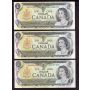 3x 1973 Canada $1 replacement notes *NP 3-notes VF-AU