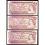 8X 1972 Canada $2 banknotes 8-notes all Choice Uncirculated