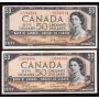 8x 1954 Canada $50 banknotes $400. face value 