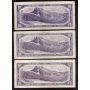 8x 1954 Canada $10 banknotes 8-notes VG to VF