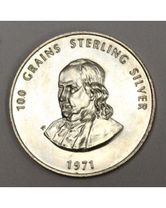 1971 Franklin Mint 100 grains sterling silver coin Treasury