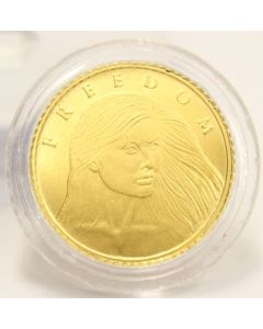 2015 Silver Shield 1/10 oz Gold Determined Freedom Round - one tenth ounce