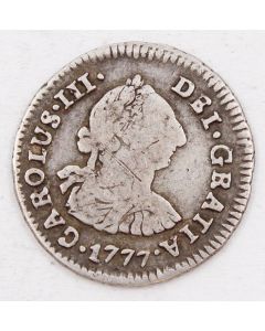 1777 Bolivia 1/2 Real silver coin PTS PR KM-51 circulated