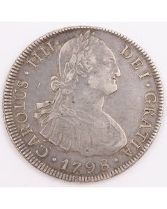 1798 Bolivia 8 Reales silver coin Potosi PP KM#73  a/EF