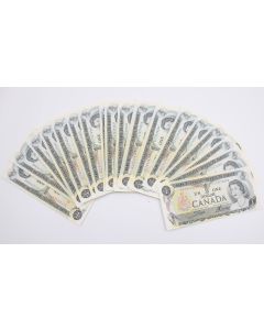 50x Canada 1973 $1 banknotes Crow Bouey ECT2174200-249 GEM UNC EPQ