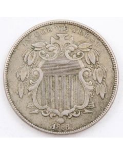 1868 5 Cents nickel EF