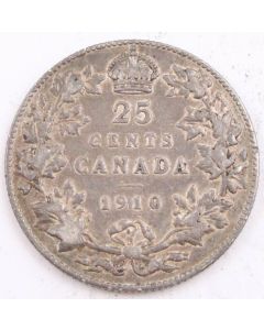 1910 Canada 25 cents VF