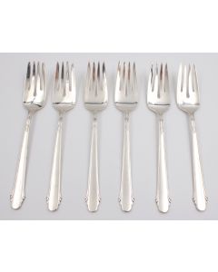 6x Gorham Calais Sterling silver Salad or Desert Forks 